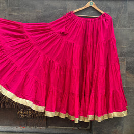 MULMUL COTTON RANI PINK SKIRT HANDMADEAHOLIC BY MISHKA