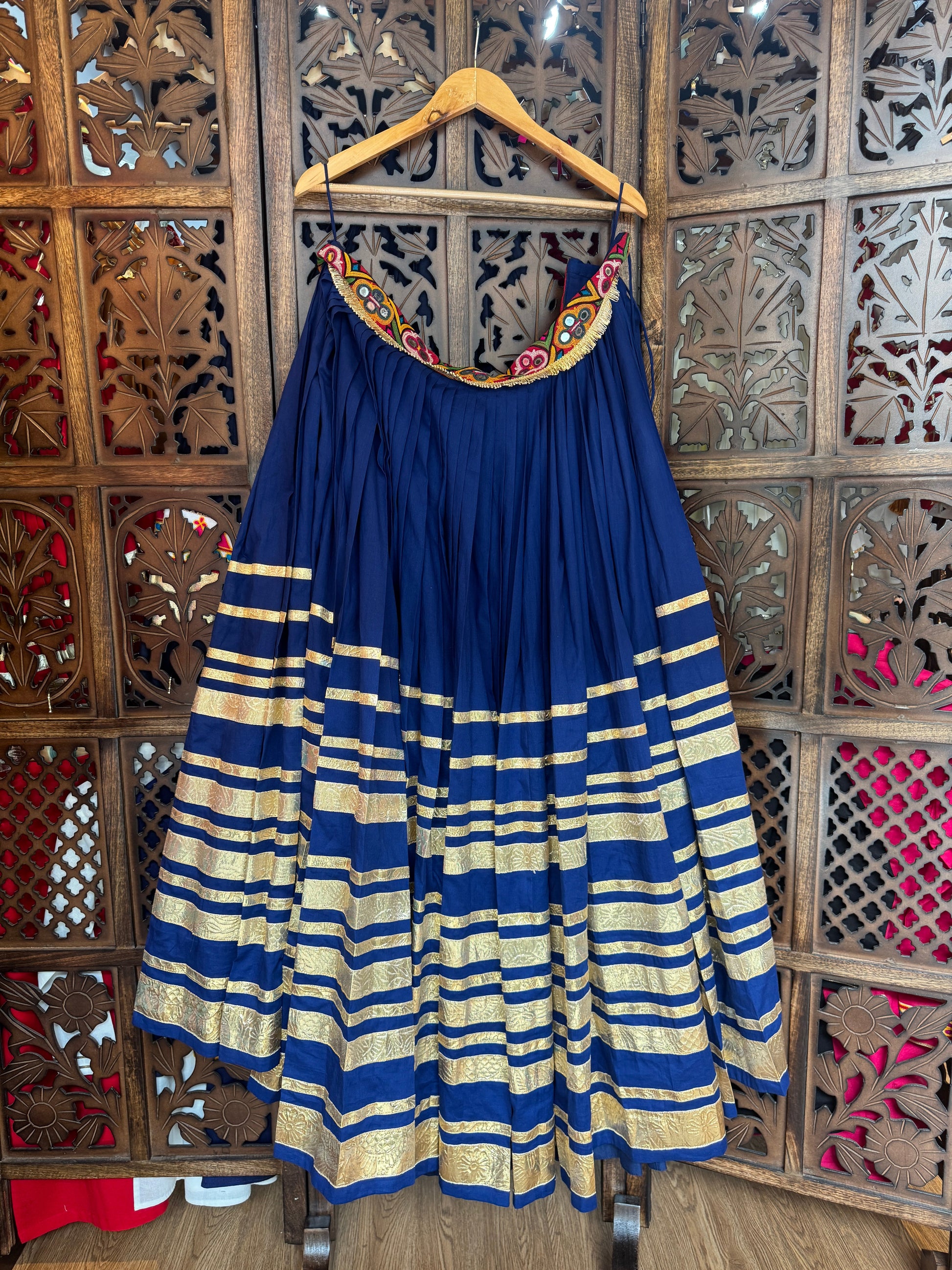DARK BLUE LAMPI SKIRT RAAS'25 HANDMADEAHOLIC BY MISHKA