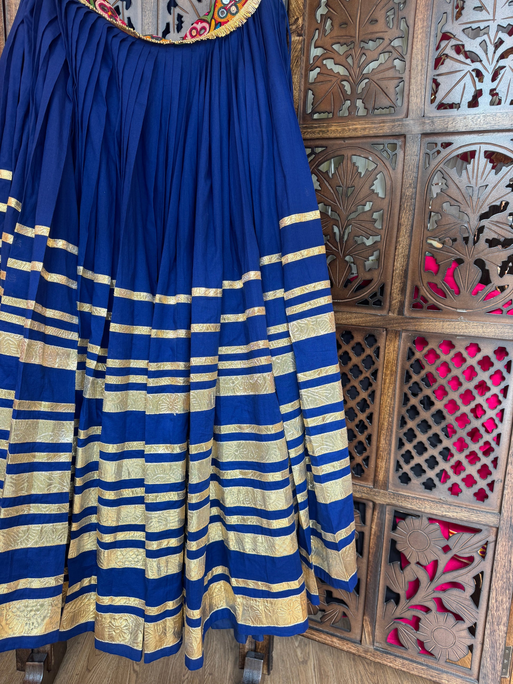 DARK BLUE LAMPI SKIRT RAAS'25 HANDMADEAHOLIC BY MISHKA