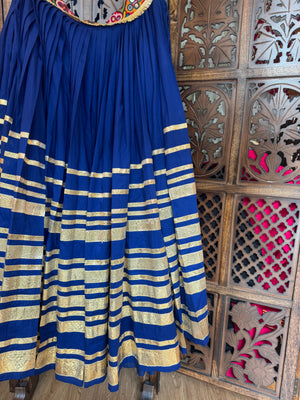 DARK BLUE LAMPI SKIRT RAAS'25 HANDMADEAHOLIC BY MISHKA