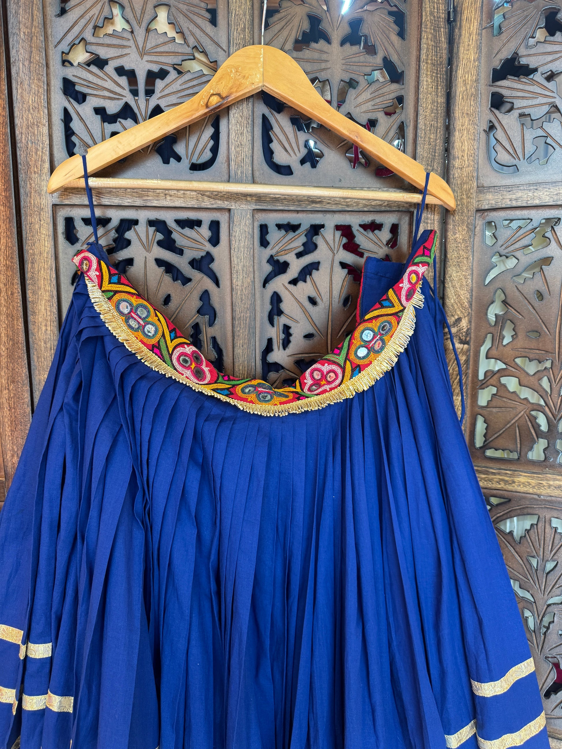 DARK BLUE LAMPI SKIRT RAAS'25 HANDMADEAHOLIC BY MISHKA