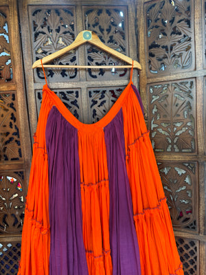 ORANGE AND PURPLE SKIRT RAAS'25 HANDMADEAHOLIC BY MISHKA
