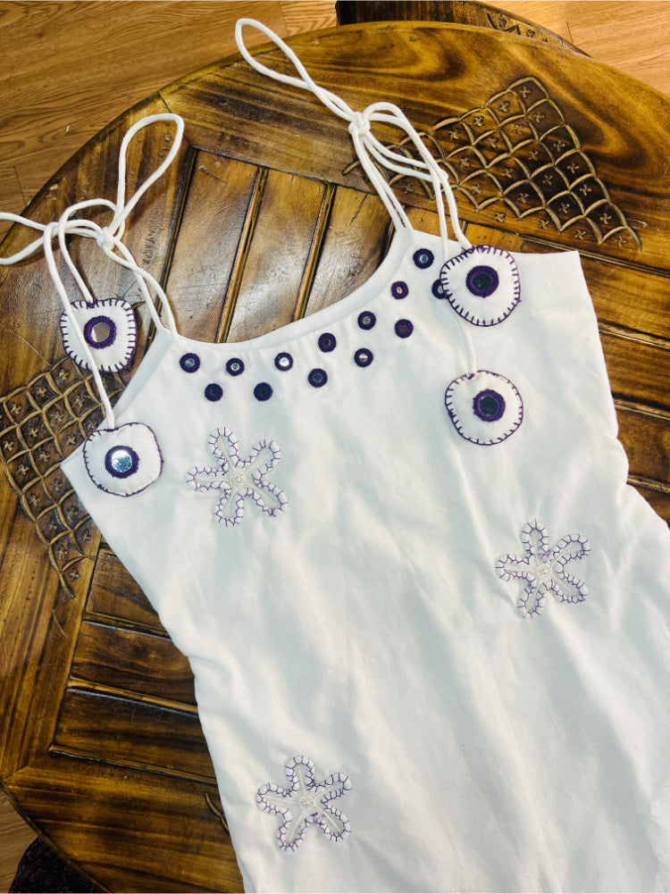 PURPLE MIRROR WORK KURTA SET HANDMADEAHOLIC BY MISHKA
