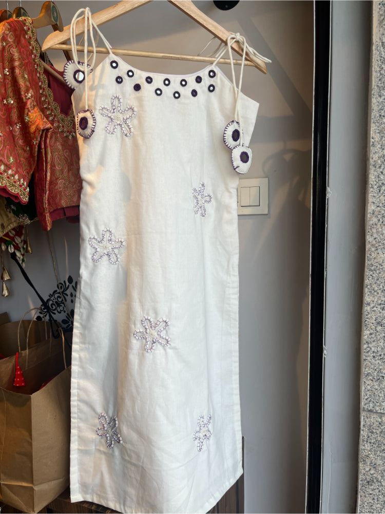 PURPLE MIRROR WORK KURTA SET HANDMADEAHOLIC BY MISHKA