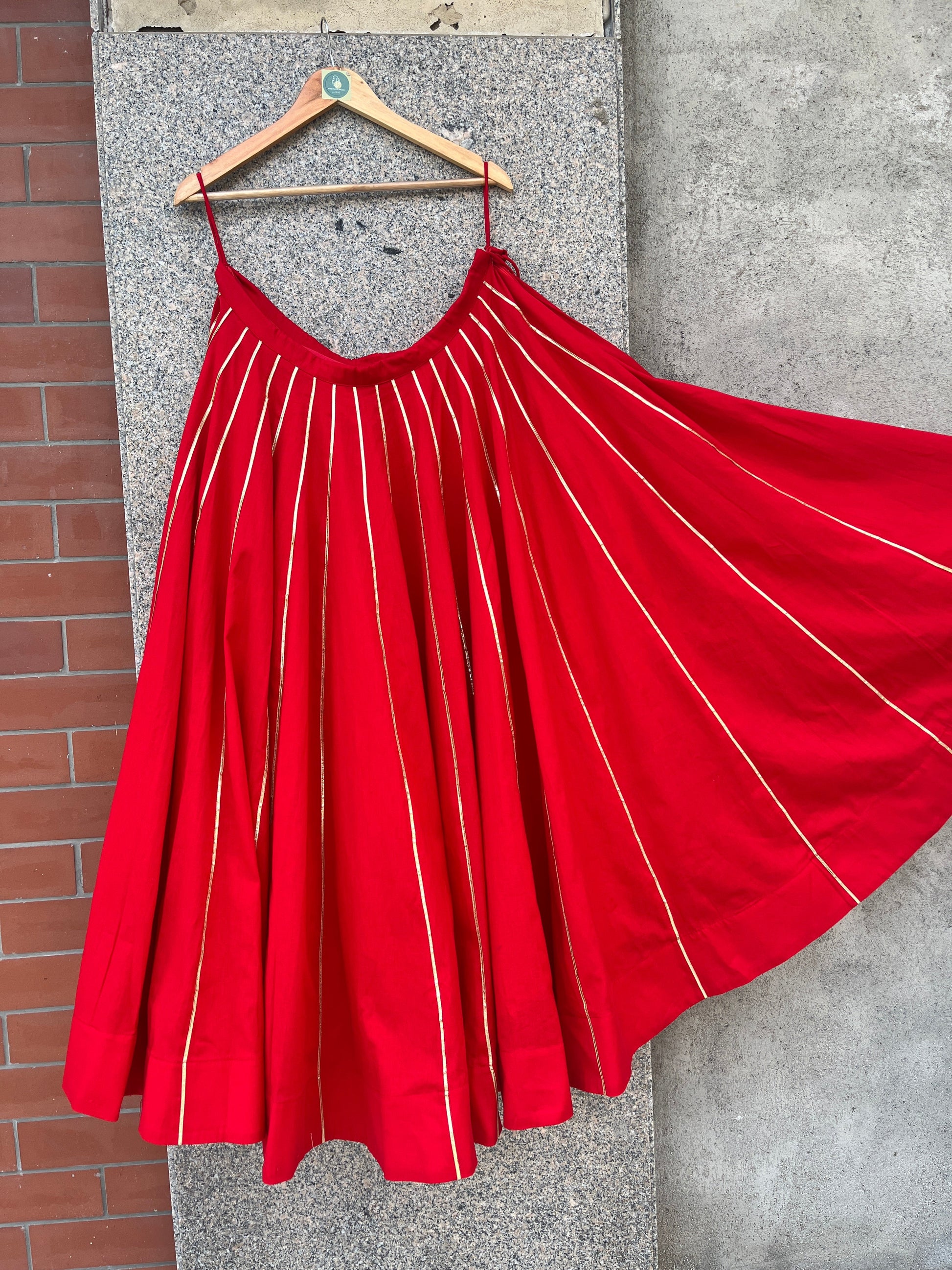 RED KALI LACE SKIRT HANDMADEAHOLIC BY MISHKA