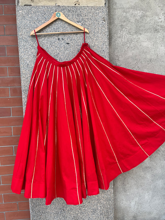 RED KALI LACE SKIRT