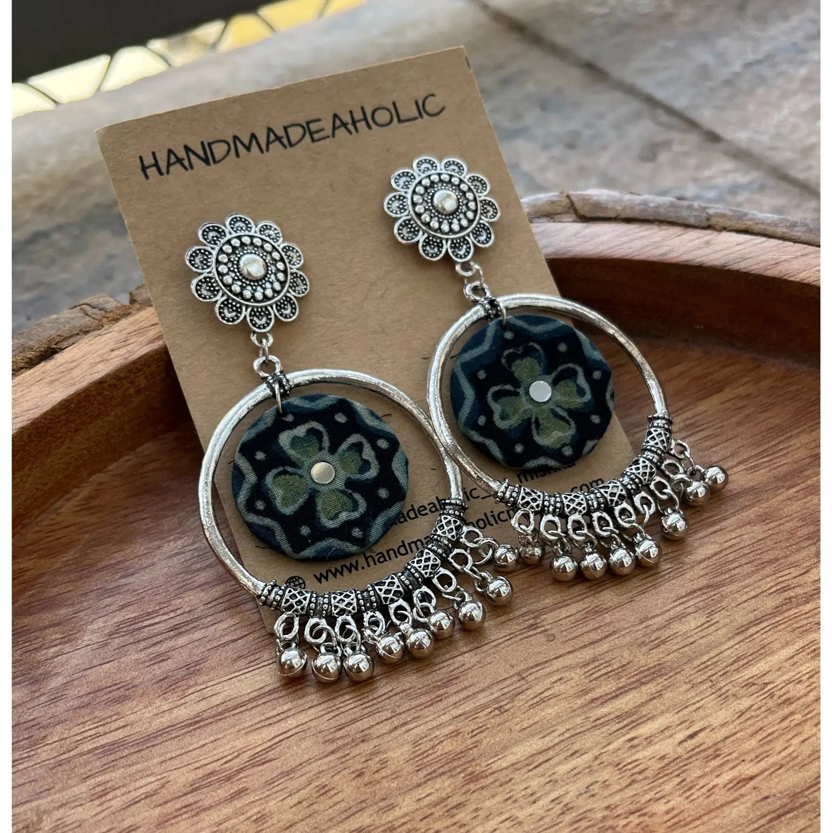 BLUE AJARAKH LONG JUMKHA HANDMADEAHOLIC BY MISHKA