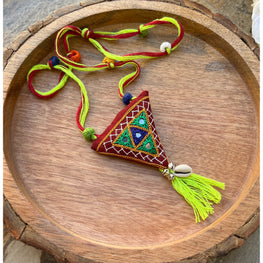 BANJARA RED TRAINGLE NECKLACE HANDMADEAHOLIC BY MISHKA