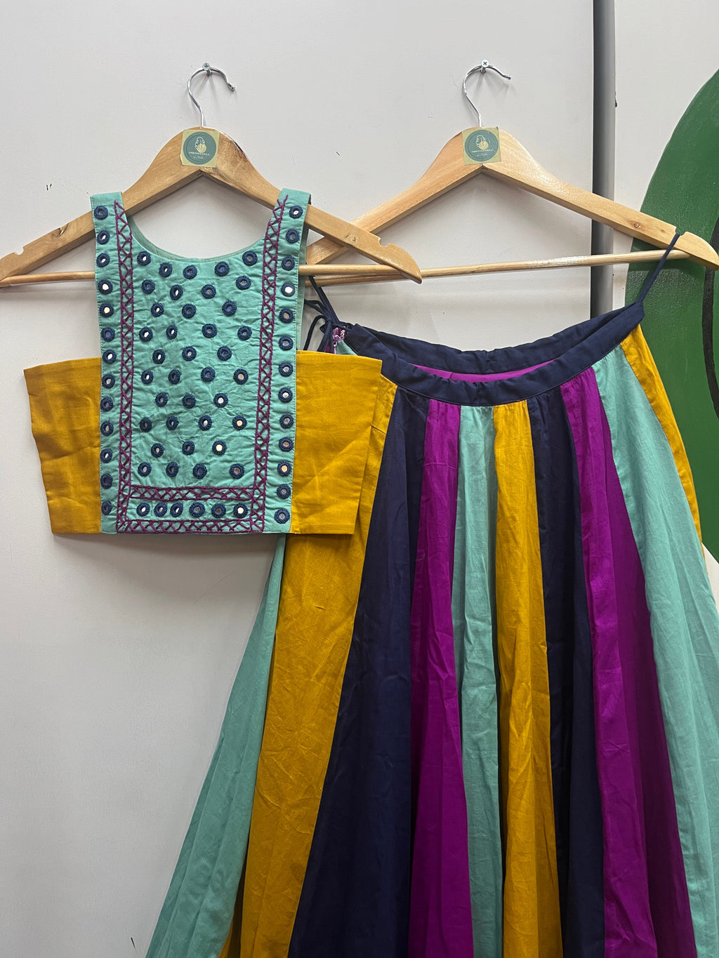 MULTI KALI MULMUL COTTON  KIDS CHOLI HANDMADEAHOLIC BY MISHKA