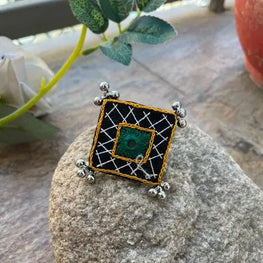 SQUARE BOHO RING HANDMADEAHOLIC BY MISHKA