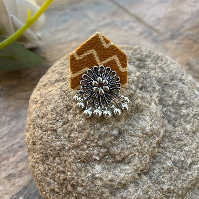 YELLOW AJRAKH RING HANDMADEAHOLIC BY MISHKA