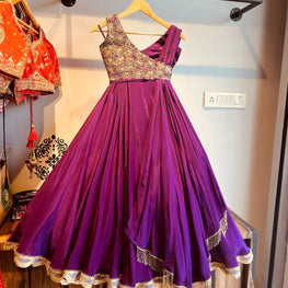 PURPLE LEHENGA CHOLI HANDMADEAHOLIC BY MISHKA