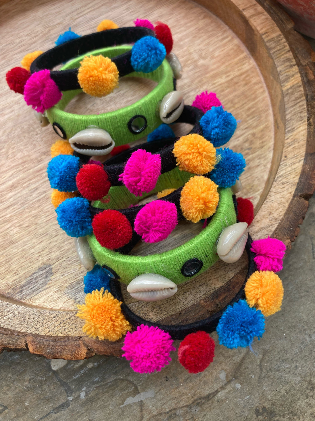 POM POM BANGLE HANDMADEAHOLIC BY MISHKA