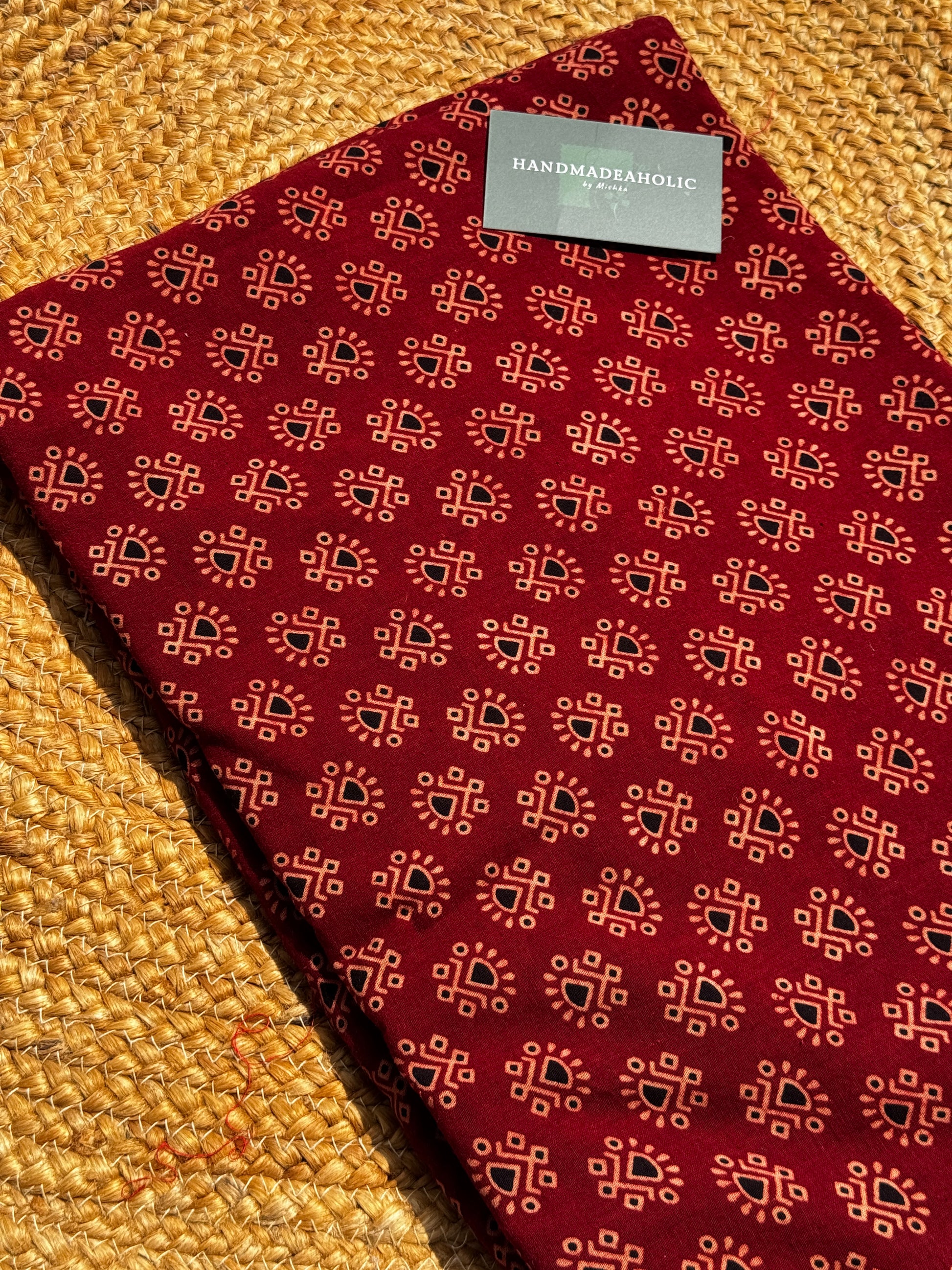 Vegetable Dye Ajrakh  Cotton