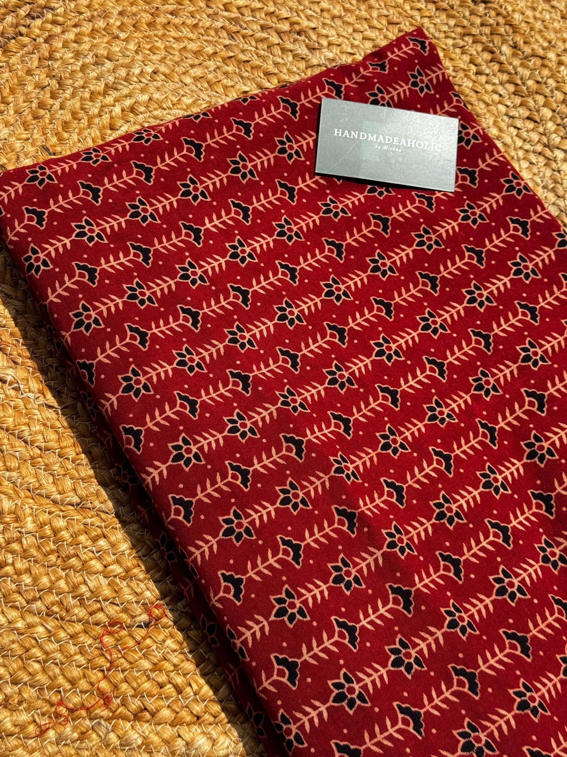 Vegetable Dye Ajrakh  Cotton