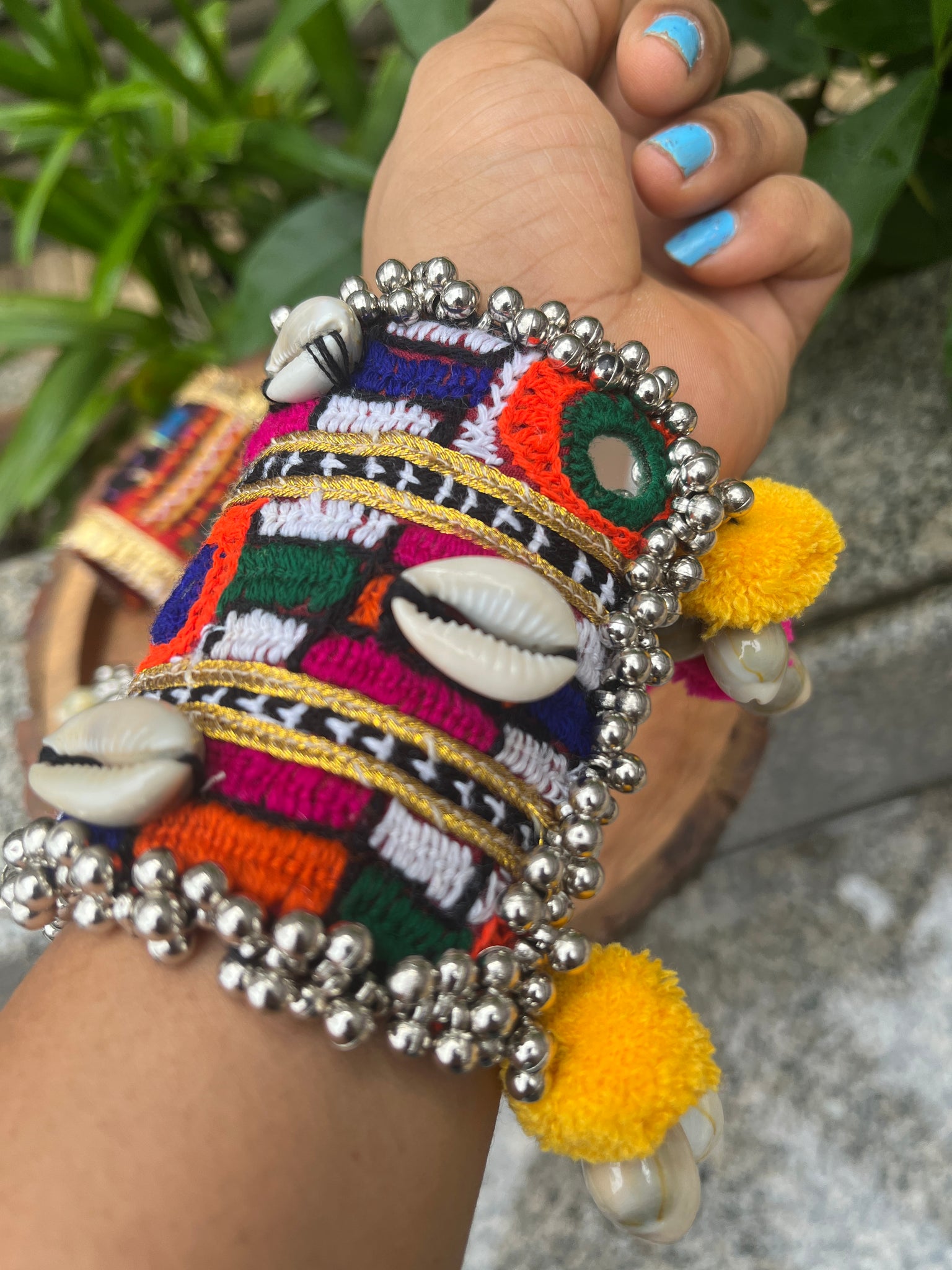 BANJARA HAND CUFFS WITH TUSSLES BANGLE HANDMADEAHOLIC BY MISHKA