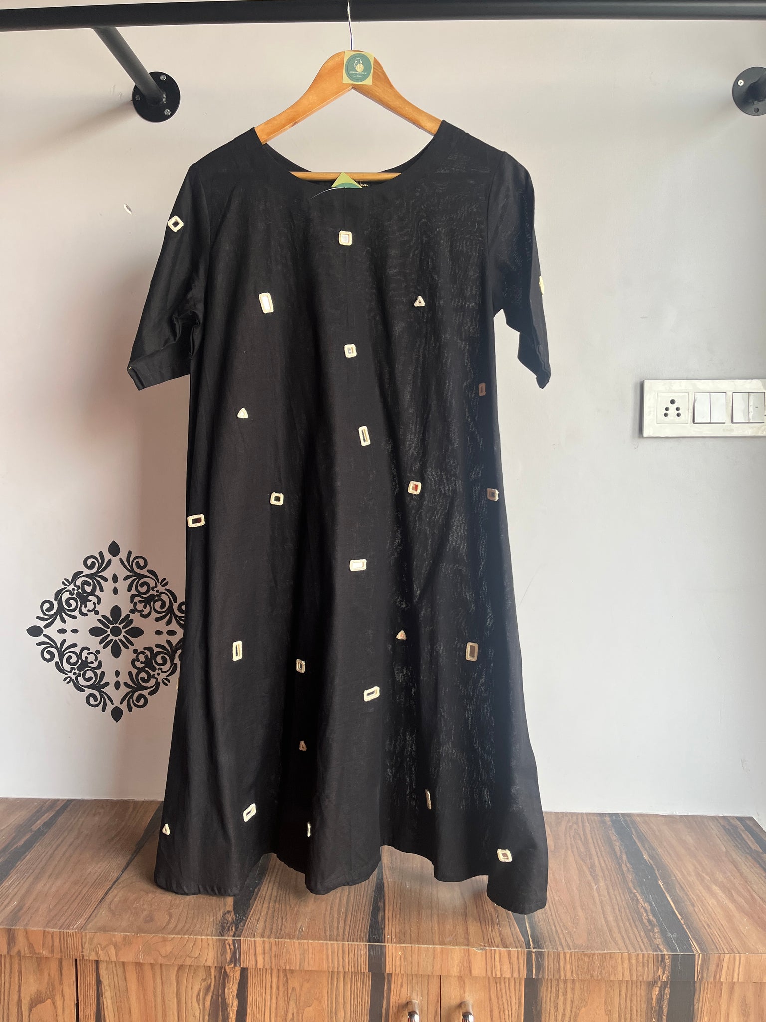 BLACK MIRROR A-LINE DRESS HANDMADEAHOLIC BY MISHKA