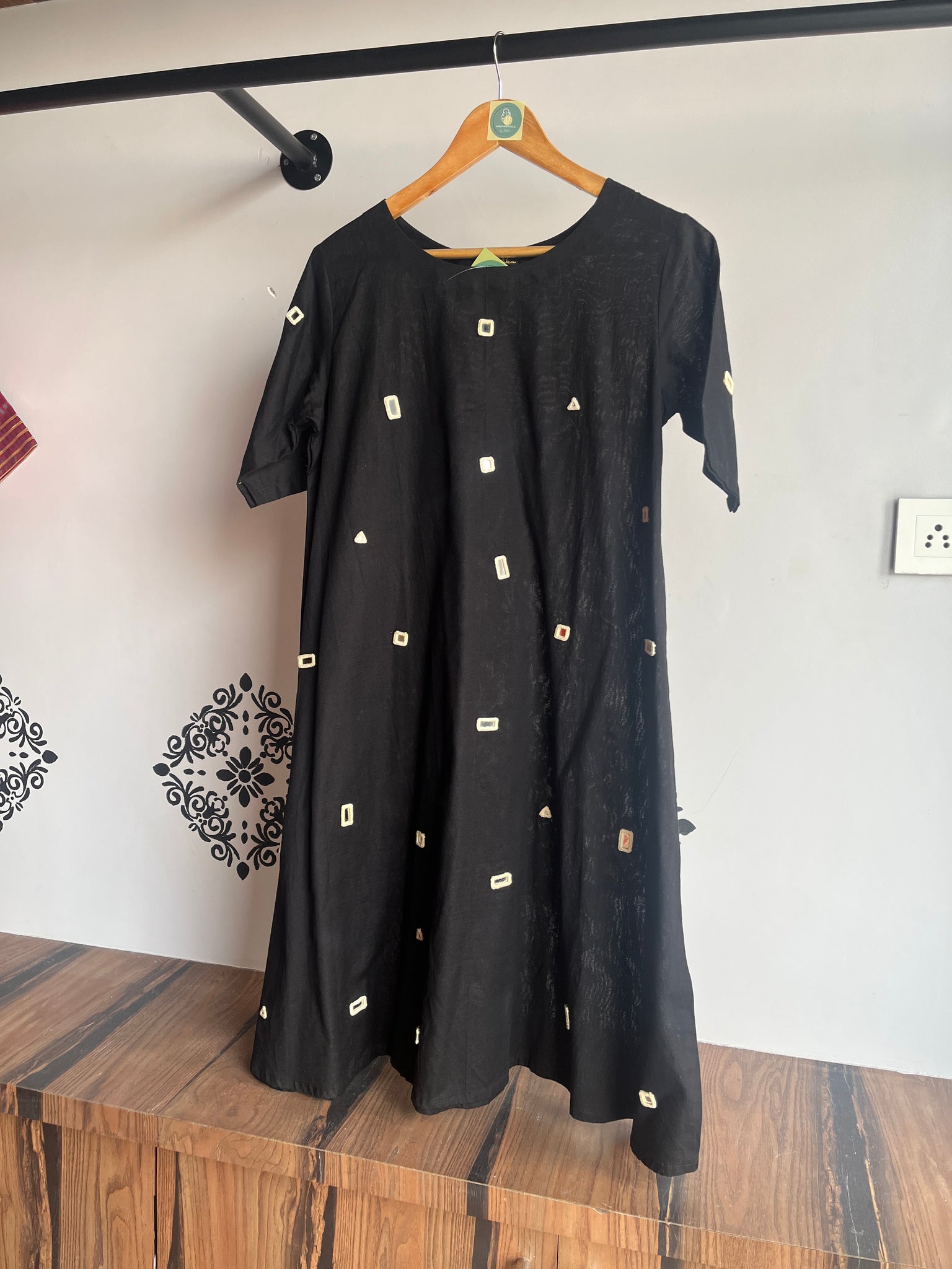 BLACK MIRROR A-LINE DRESS HANDMADEAHOLIC BY MISHKA