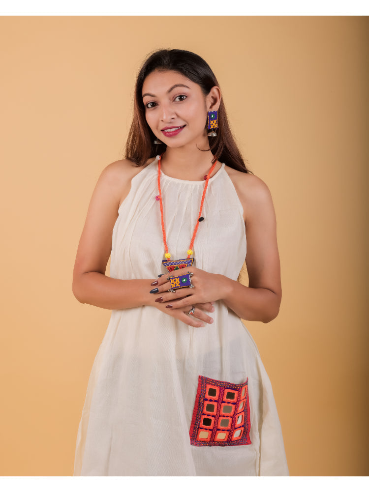 BOHO POCKET OFF WHITE KURTIES HANDMADEAHOLIC BY MISHKA