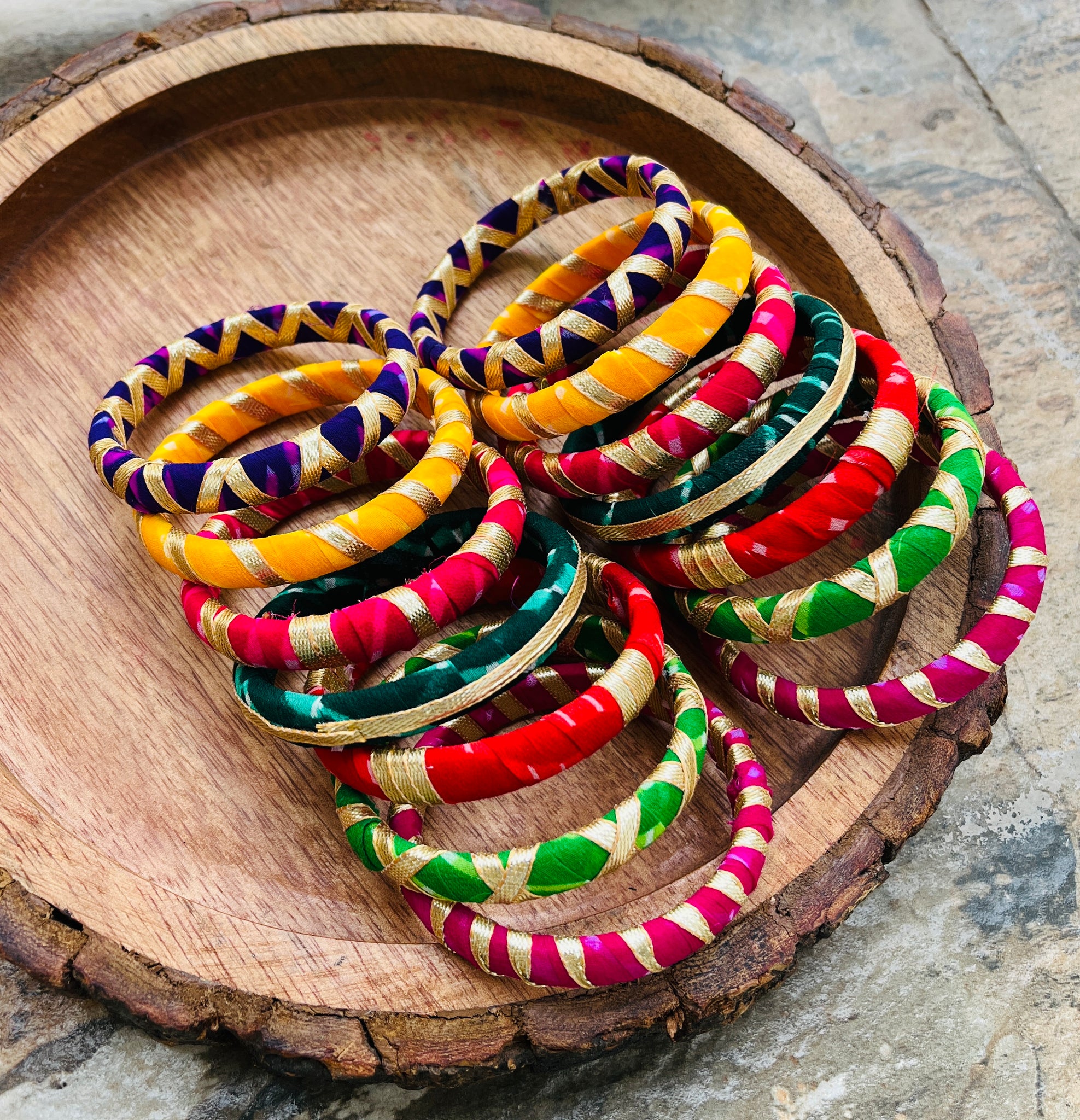 MULTI LAHERIYA BANGLE HANDMADEAHOLIC BY MISHKA