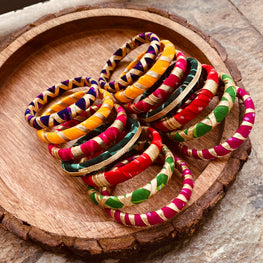 MULTI LAHERIYA BANGLE HANDMADEAHOLIC BY MISHKA