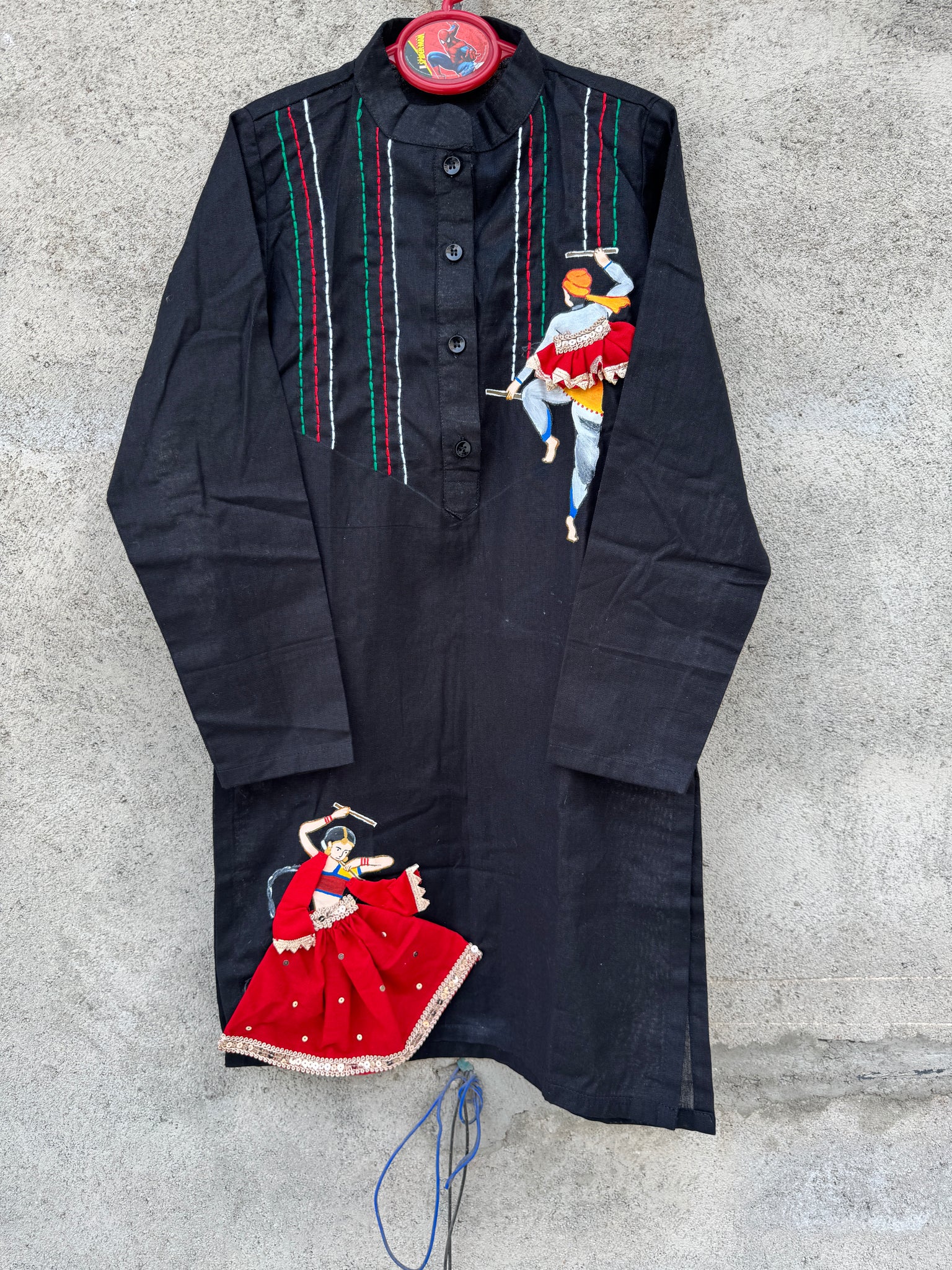 BLACK GAMTHI BOYS KURTA