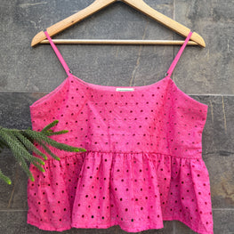 PINK FRILL CAMI TOP HANDMADEAHOLIC BY MISHKA