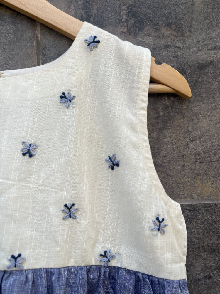 BLUE STRIPE MIDI DRESS HANDMADEAHOLIC BY MISHKA