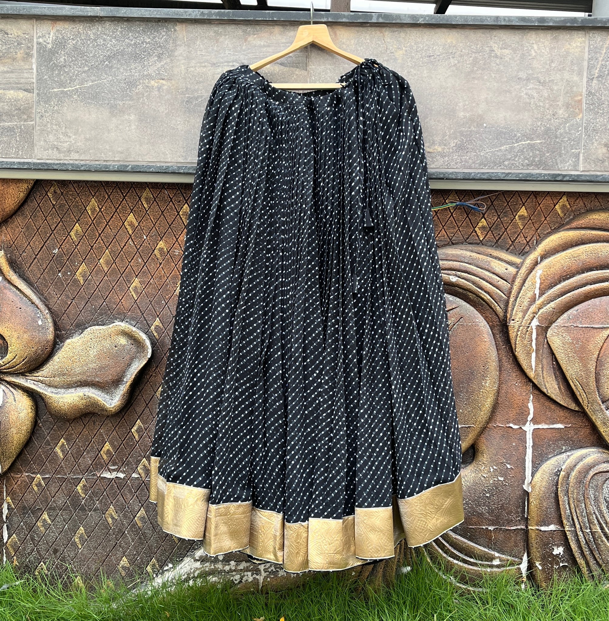 BLACK LAHERIYA SKIRT HANDMADEAHOLIC BY MISHKA