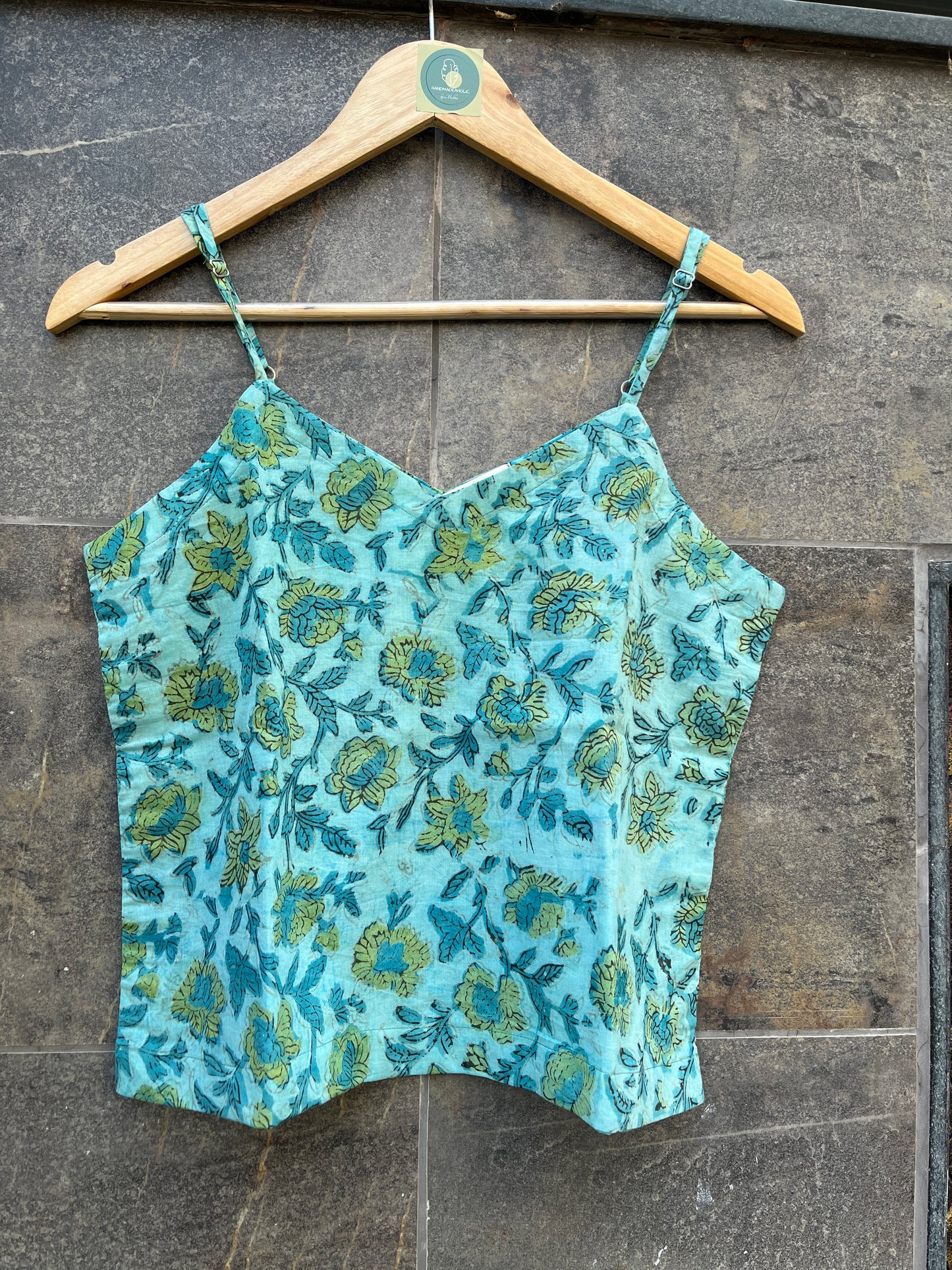 AQUE HANDBLOCK CAMI TOP HANDMADEAHOLIC BY MISHKA