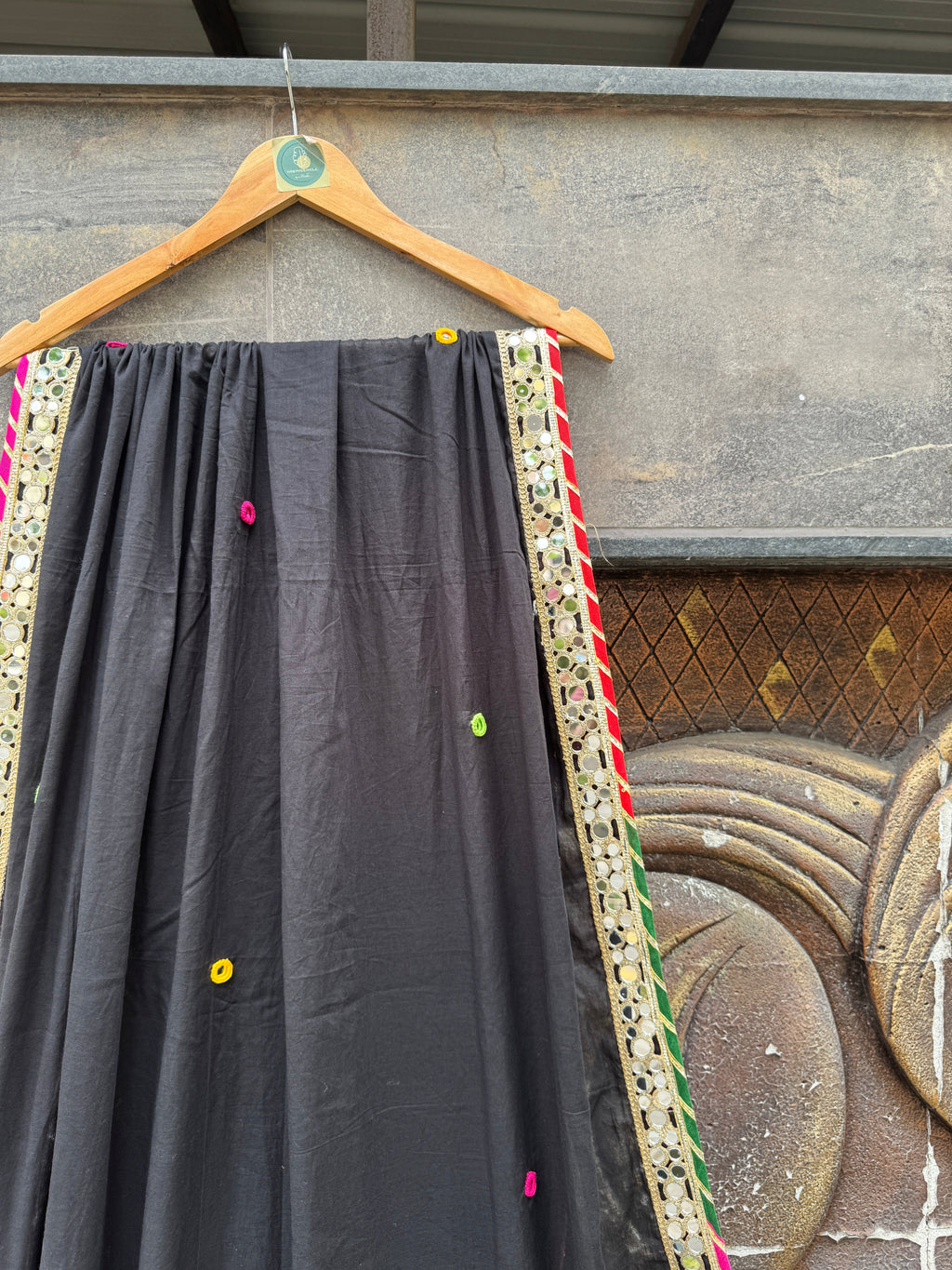 Classic Black Varajana Dupatta HANDMADEAHOLIC BY MISHKA