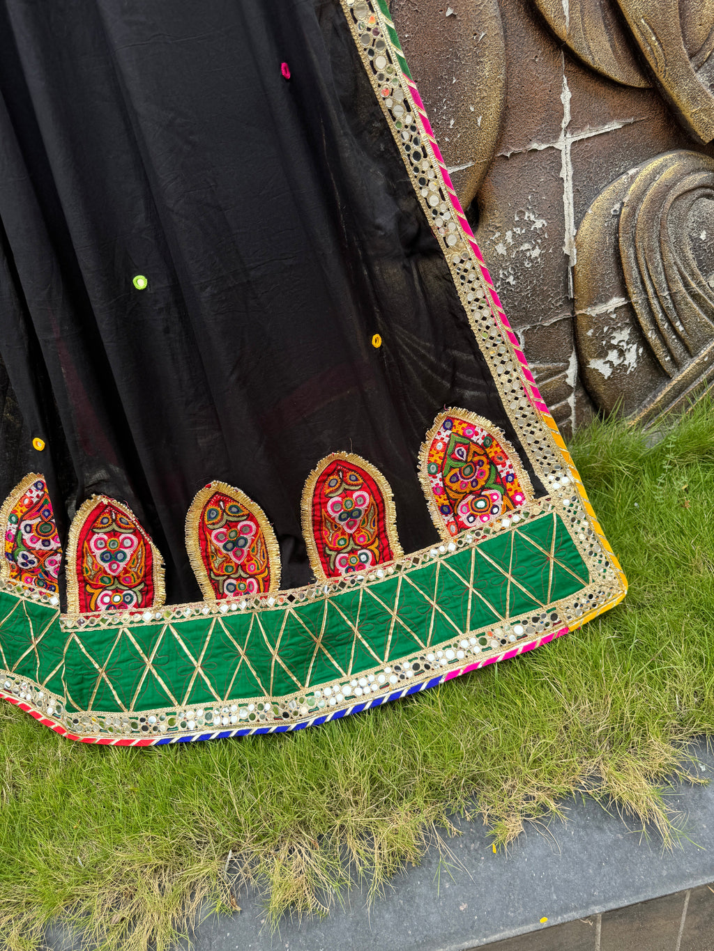 Black Varajana Dupatta – 2 HANDMADEAHOLIC BY MISHKA