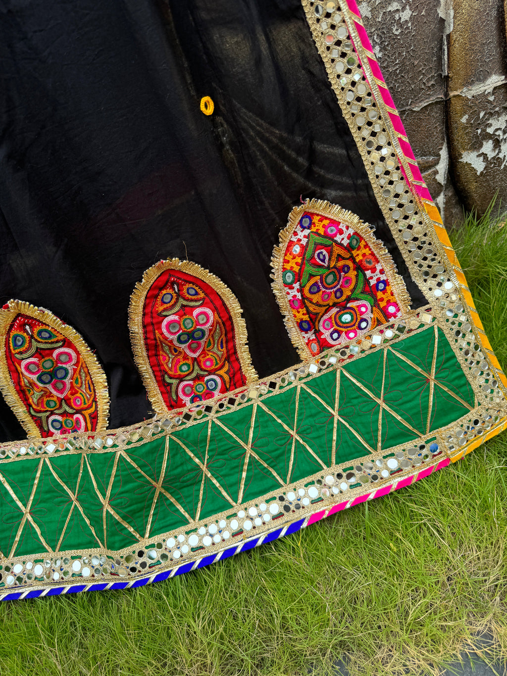 Black Varajana Dupatta – 2 HANDMADEAHOLIC BY MISHKA