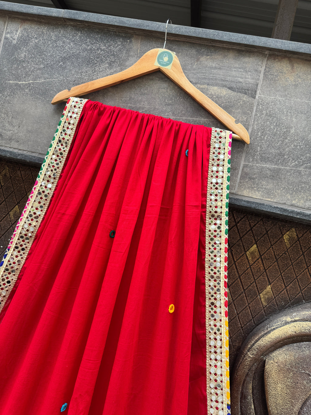 Bold Red Varajana Dupatta HANDMADEAHOLIC BY MISHKA