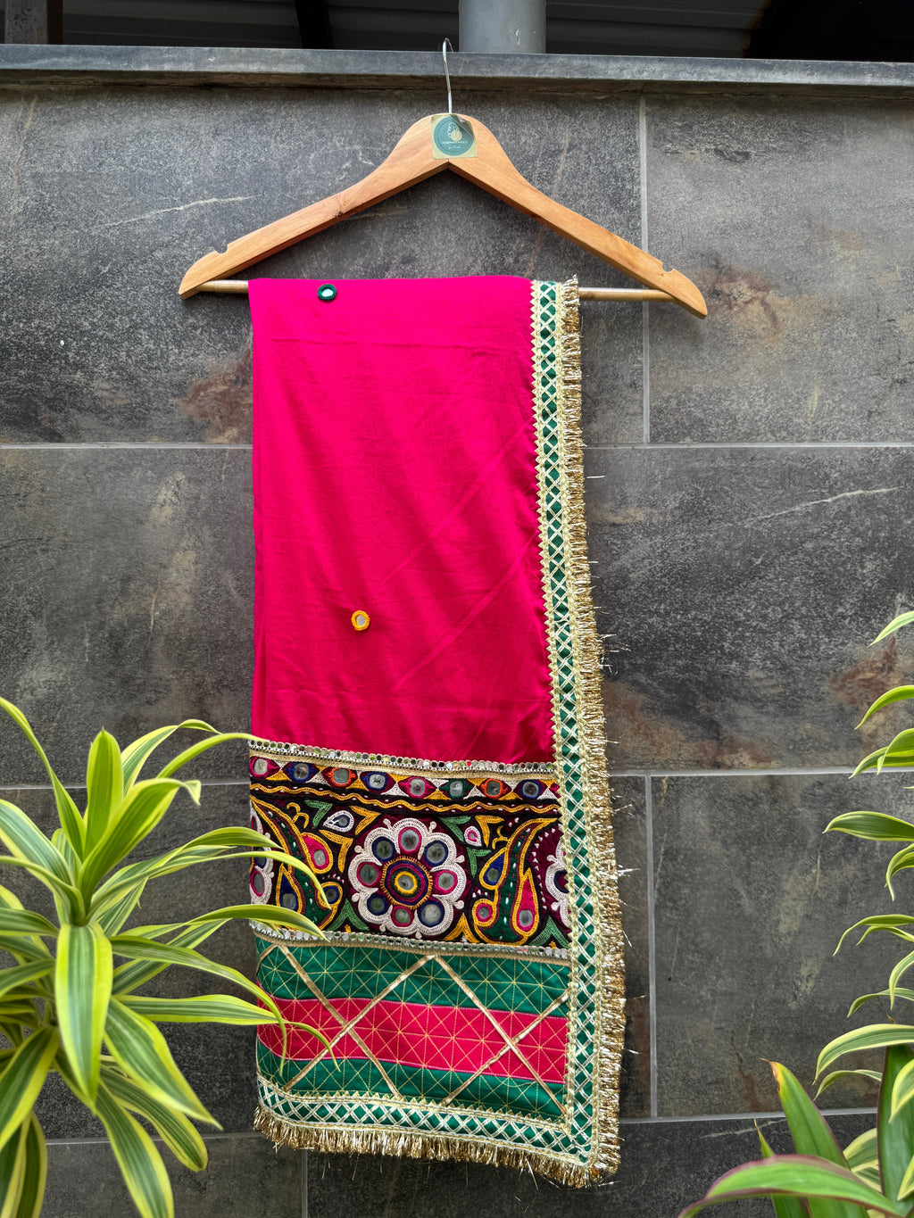 Rani Pink Varajana Dupatta HANDMADEAHOLIC BY MISHKA