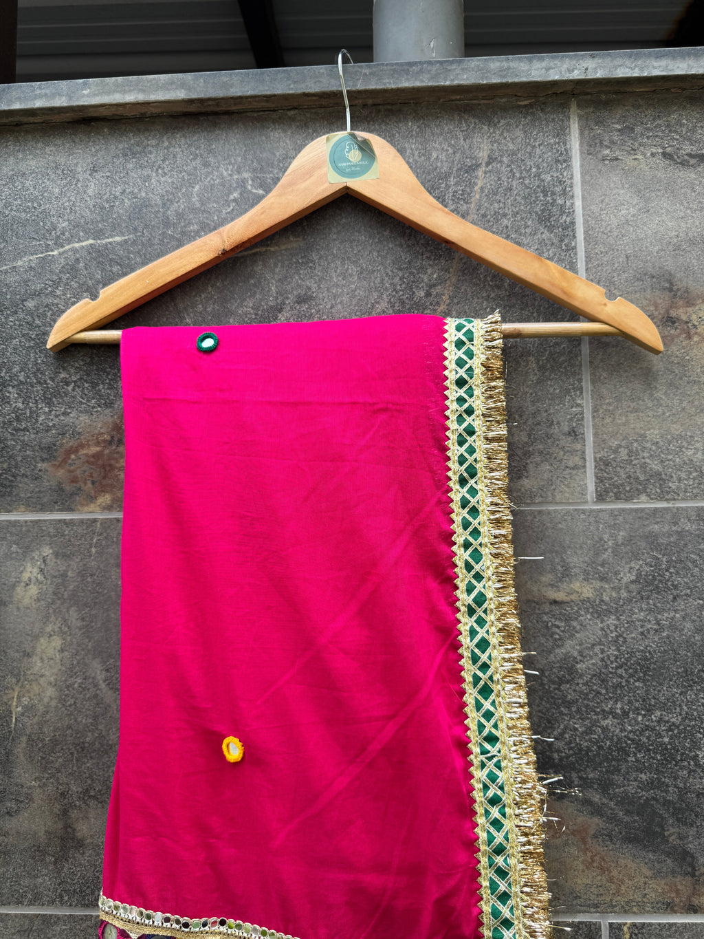 Rani Pink Varajana Dupatta HANDMADEAHOLIC BY MISHKA