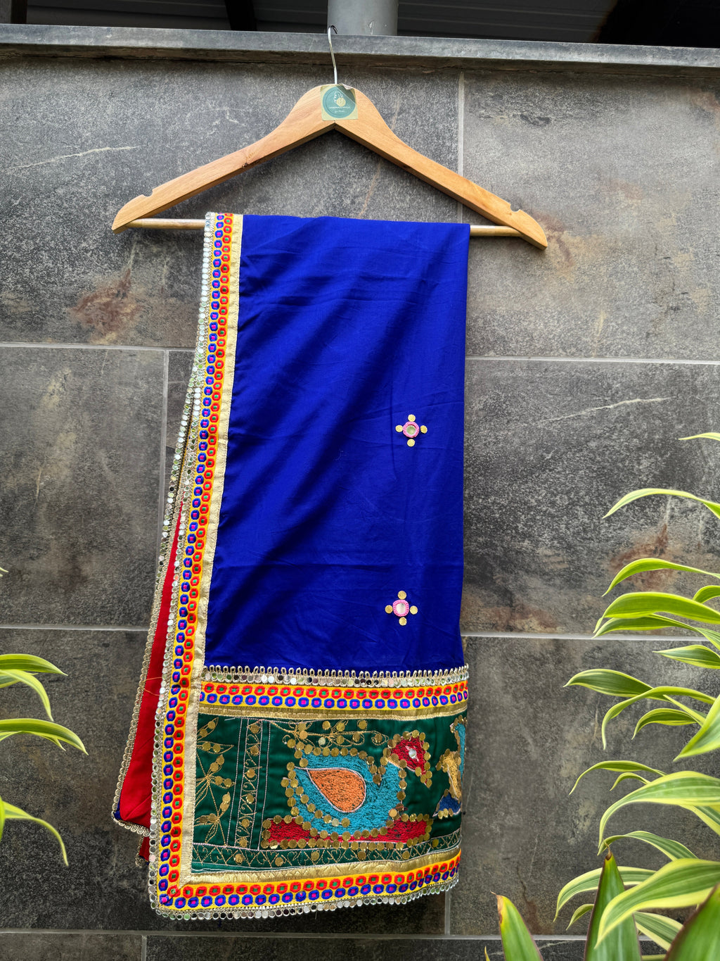 Royal Blue Varajana Dupatta – Mulmul Cotton HANDMADEAHOLIC BY MISHKA