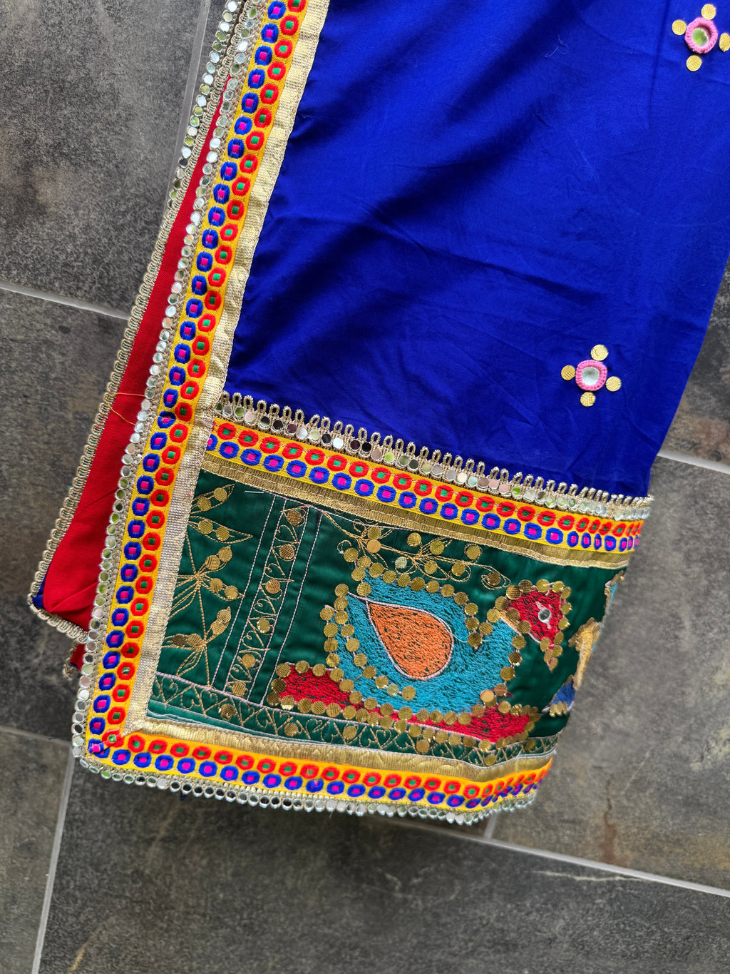 Royal Blue Varajana Dupatta – Mulmul Cotton HANDMADEAHOLIC BY MISHKA
