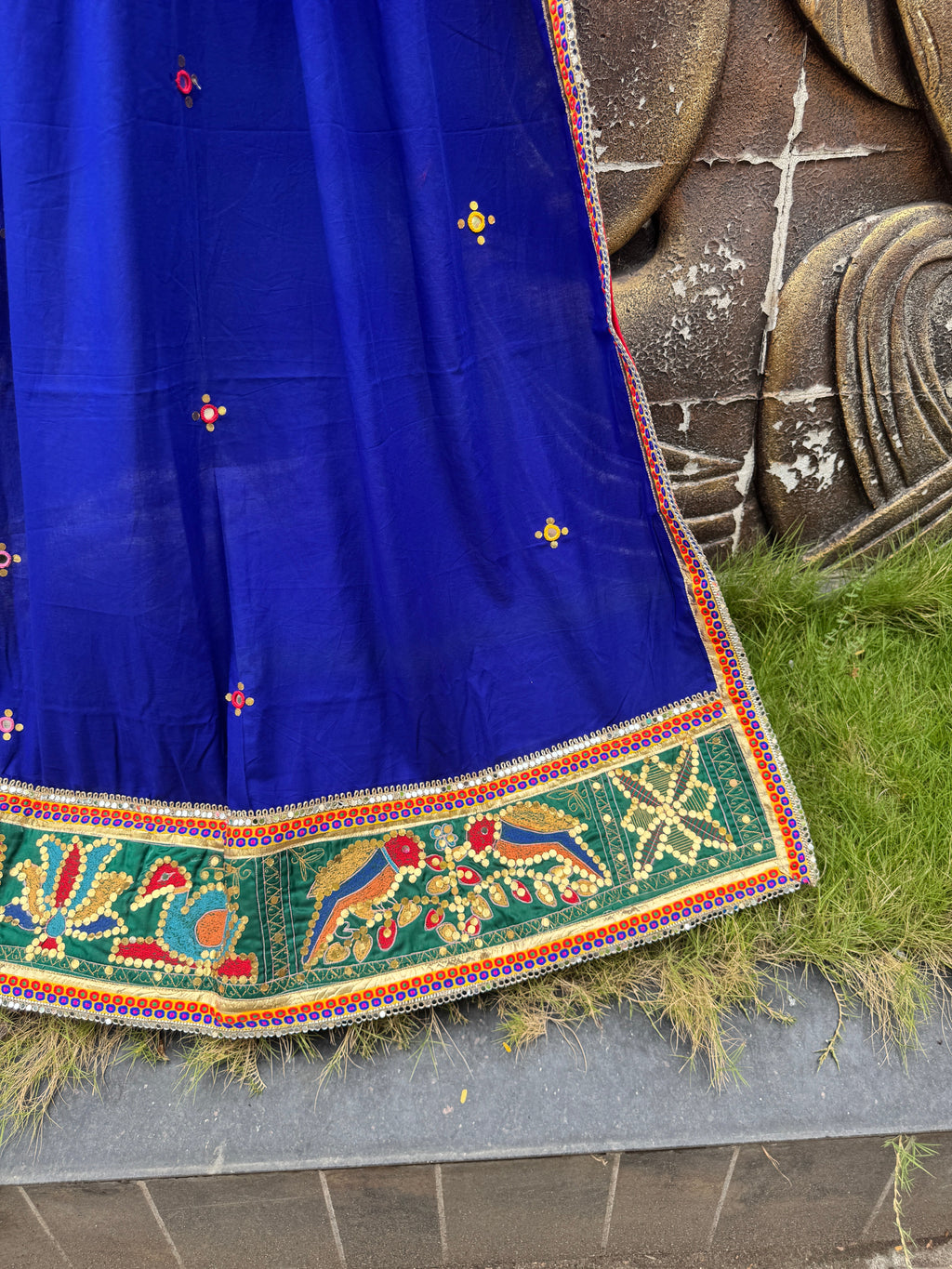 Royal Blue Varajana Dupatta – Mulmul Cotton HANDMADEAHOLIC BY MISHKA