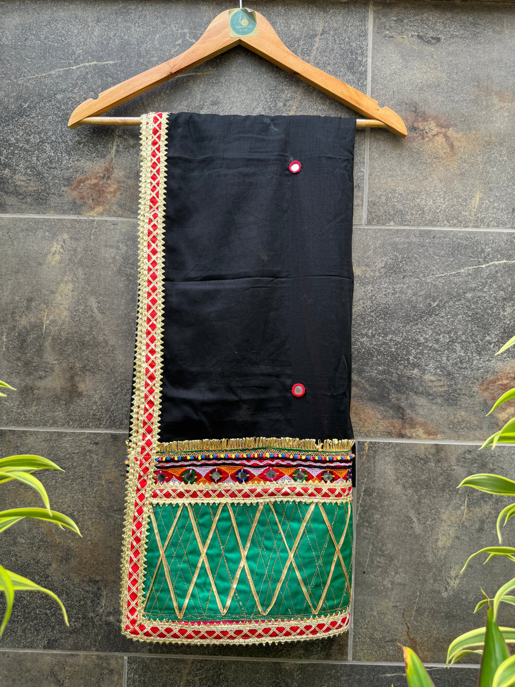Classic Black Varajana Dupatta HANDMADEAHOLIC BY MISHKA