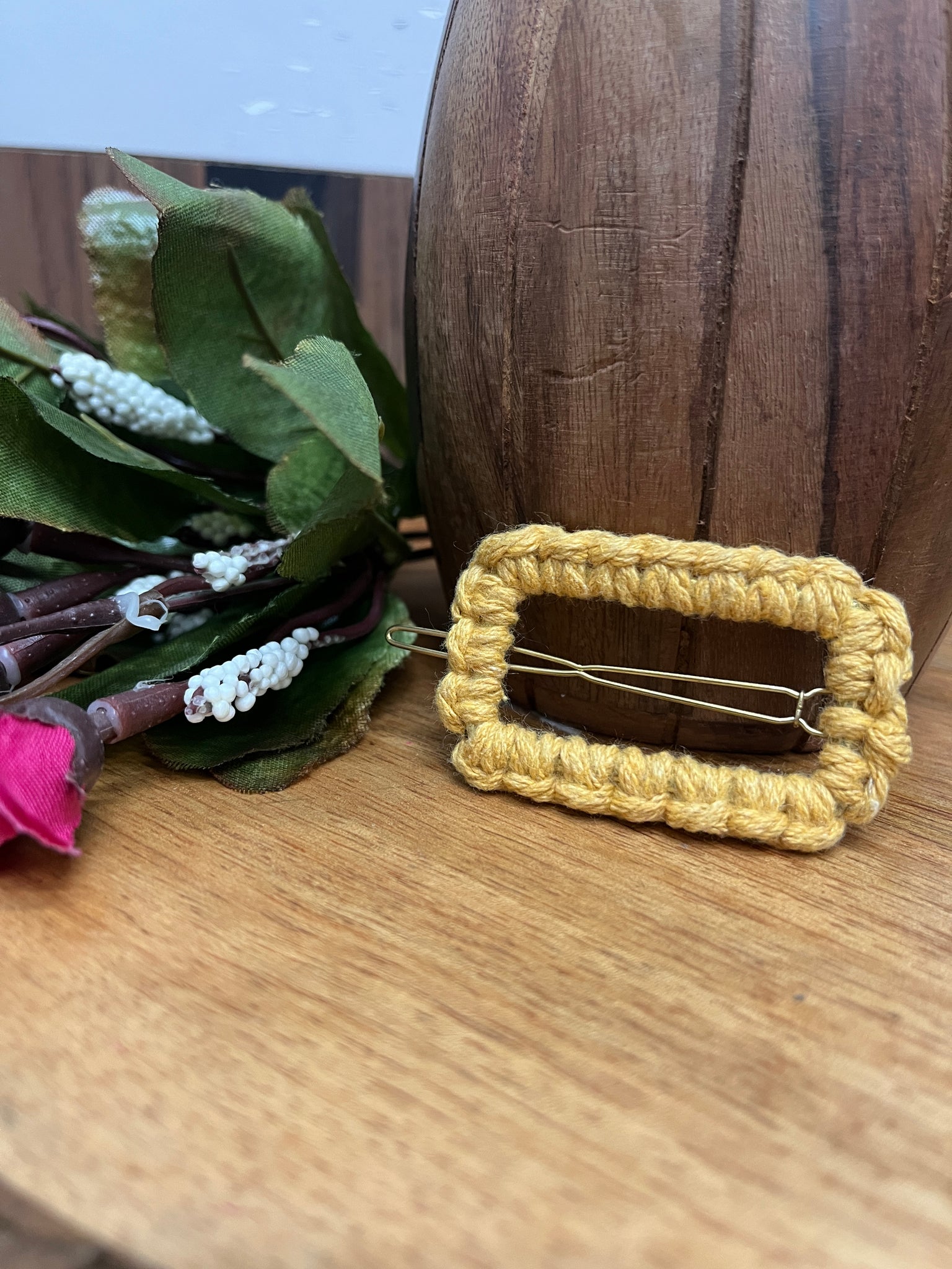 MUSTRAD RECTANGLE MACRAME HAIR CLIP HANDMADEAHOLIC BY MISHKA