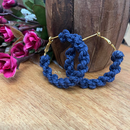 BLUE TWIST MACRAME EARRING HANDMADEAHOLIC BY MISHKA