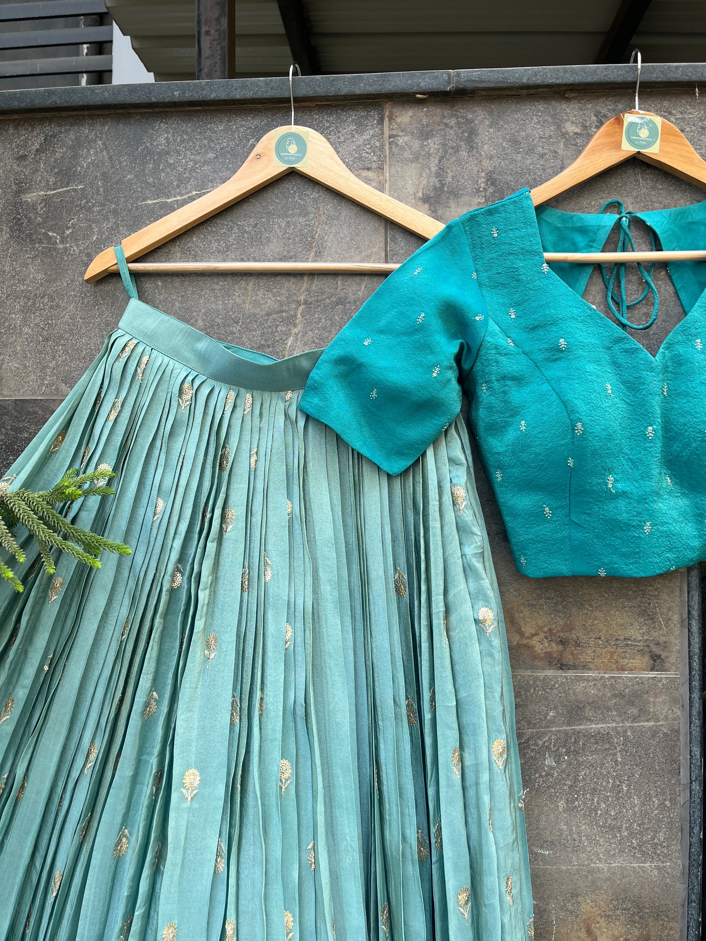 PASTEL BANARASI SILK CHANIYA CHOLI HANDMADEAHOLIC BY MISHKA