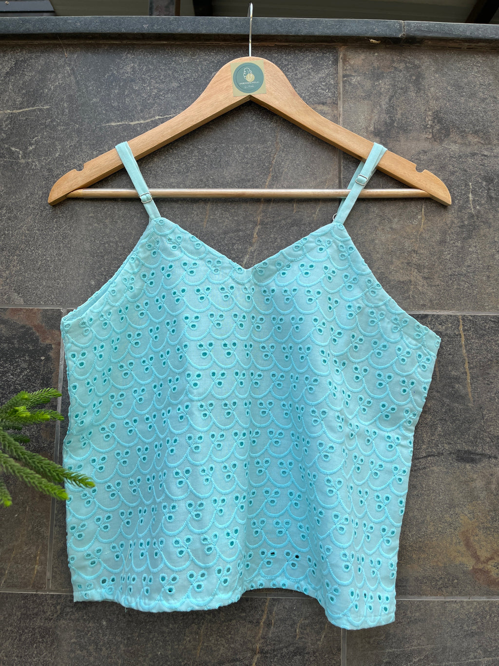 AQUA SCHIFFLY CAMI TOP HANDMADEAHOLIC BY MISHKA