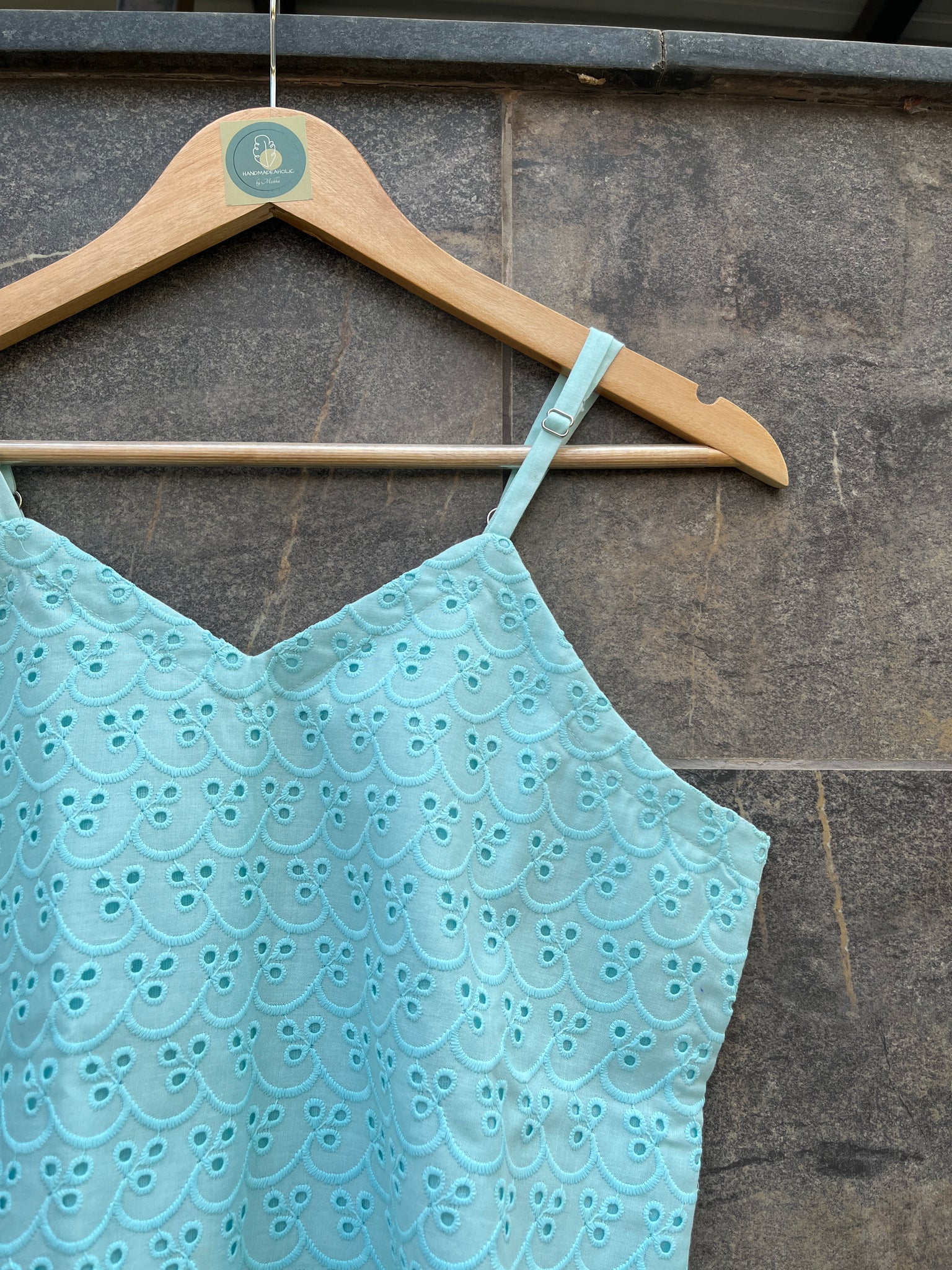 AQUA SCHIFFLY CAMI TOP HANDMADEAHOLIC BY MISHKA