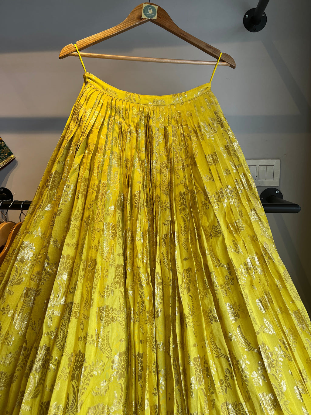 YELLOW BANARASI PANNEL SKIRT HANDMADEAHOLIC BY MISHKA