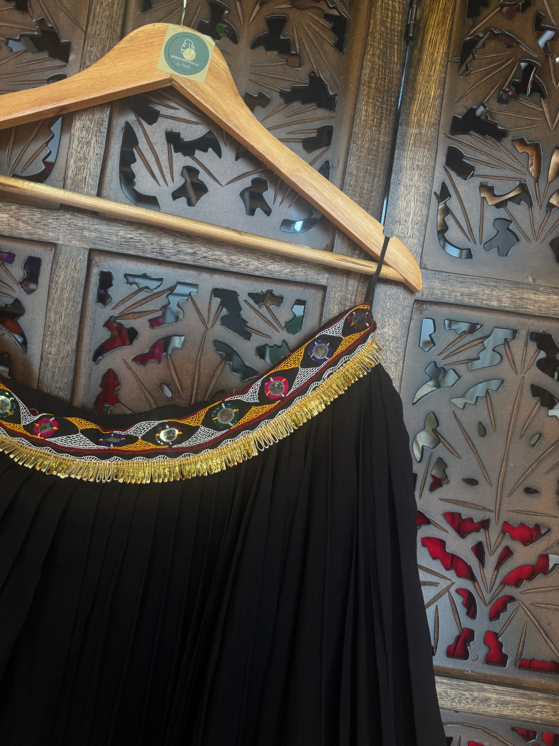 BLACK LAMPI SKIRT RAAS'25 HANDMADEAHOLIC BY MISHKA