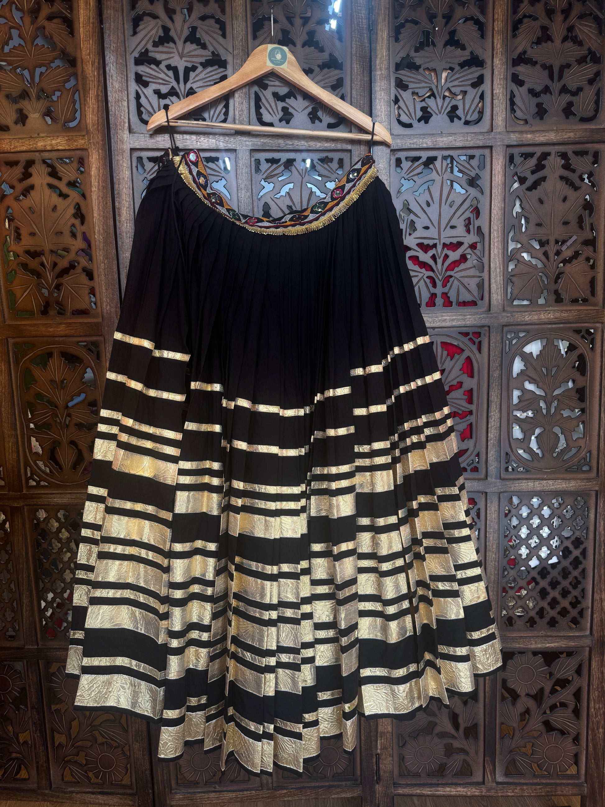 BLACK LAMPI SKIRT RAAS'25 HANDMADEAHOLIC BY MISHKA