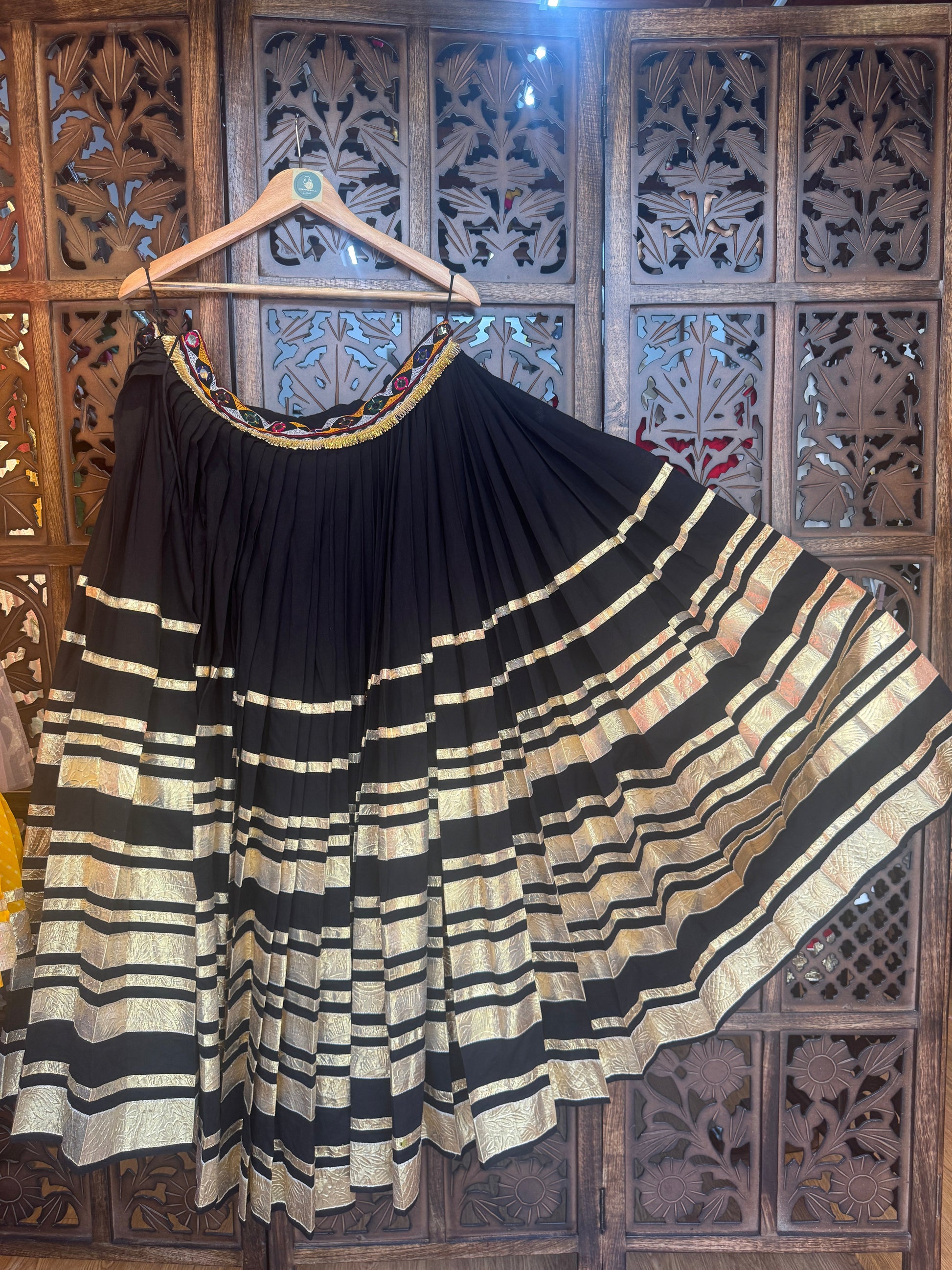 BLACK LAMPI SKIRT RAAS'25 HANDMADEAHOLIC BY MISHKA