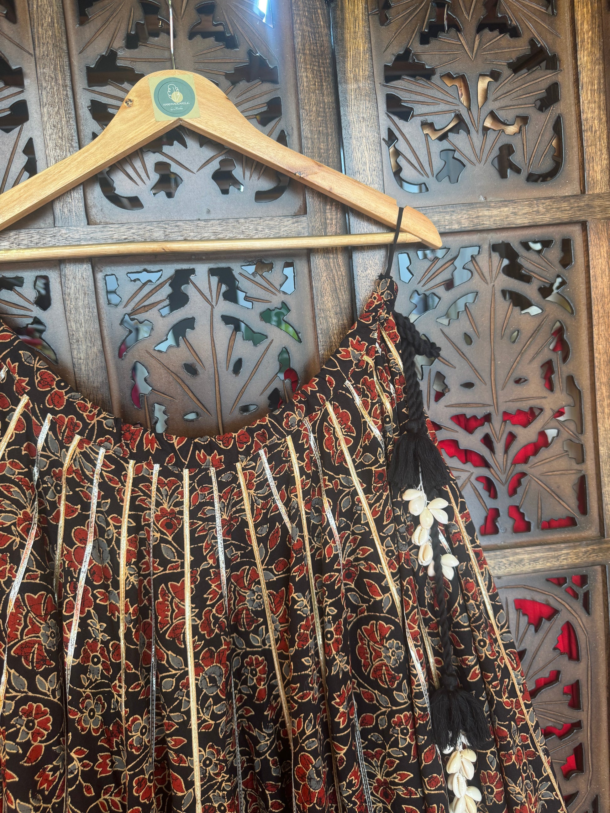 BLACK AJRAKH SKIRT RAAS'25 HANDMADEAHOLIC BY MISHKA